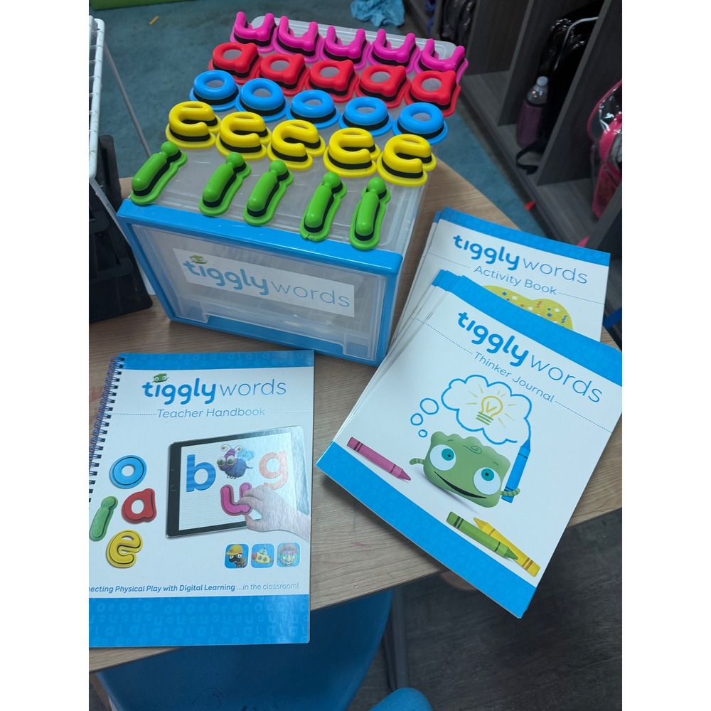 Tiggly Words Interactive Learning Set Vowels Teacher Handbook Journals Case
